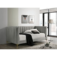 Contemporary Twin Daybed with Channel Tufting