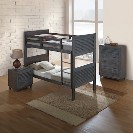 4-Piece Twin Bunk Bedroom Set