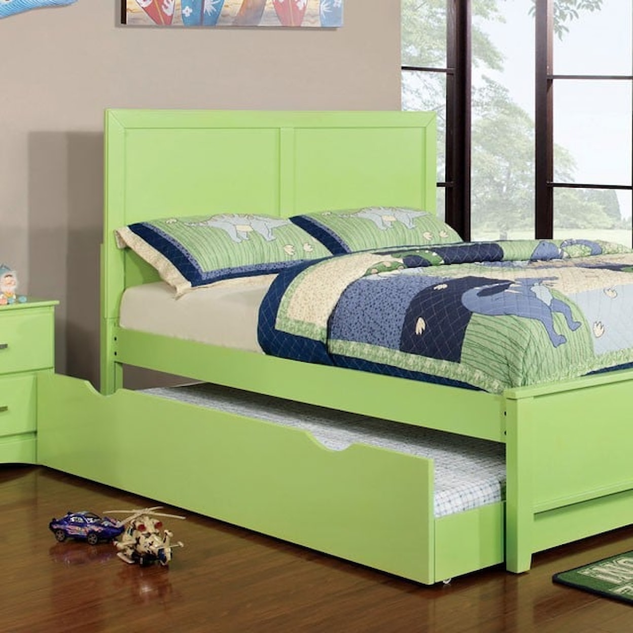 Furniture of America - FOA Prismo Youth Twin Platform Bed with Trundle