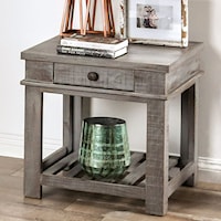 Rustic 1-Drawer End Table