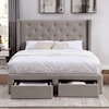 Furniture of America - FOA Mitchelle Upholstered King Storage Bed