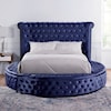 Furniture of America Sansom California King Upholstered Round Bed