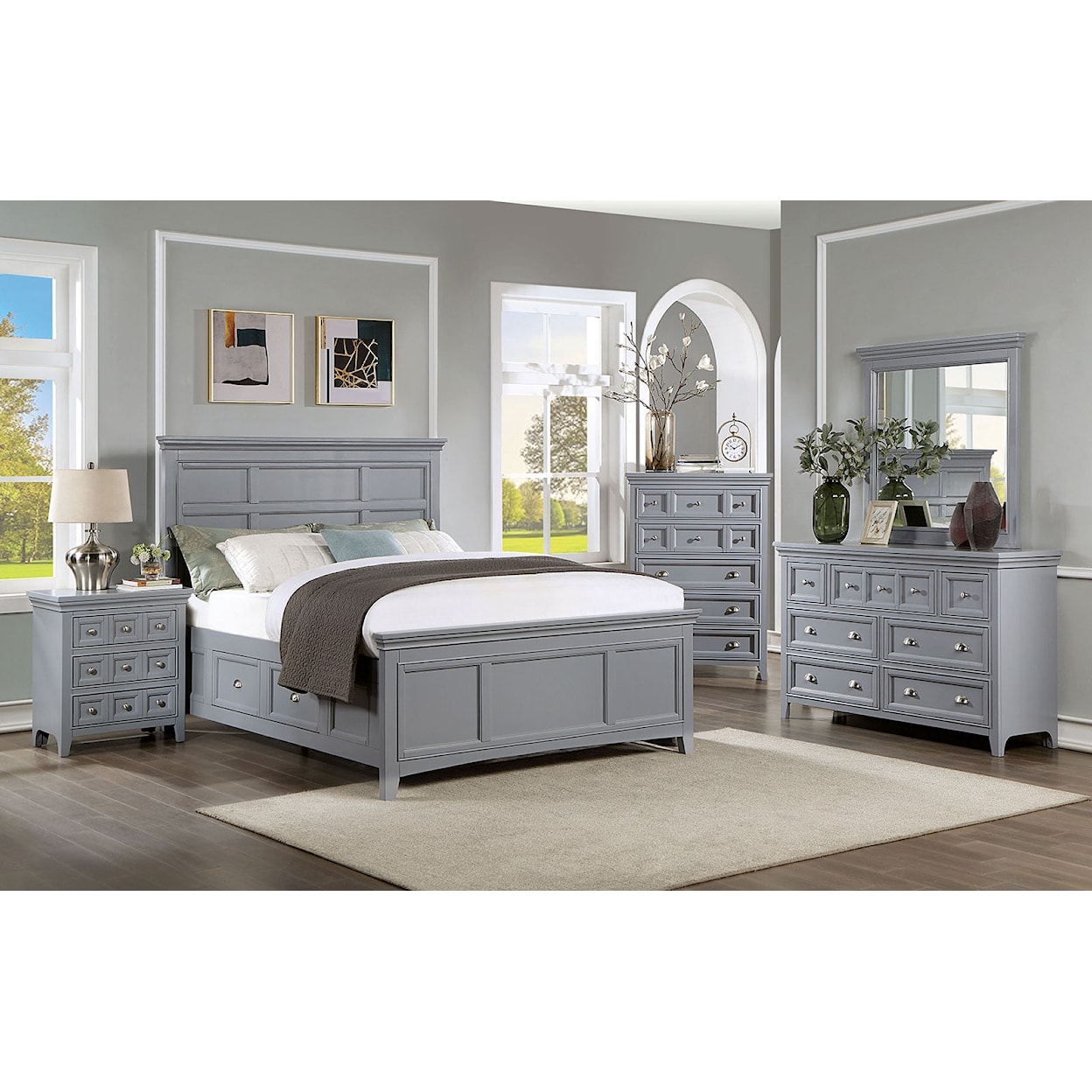 Furniture of America - FOA Castlile 4-Piece Queen Bedroom Set