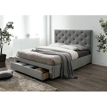 Contemporary Queen Storage Bed