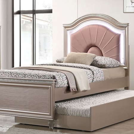 Full Bed with Upholstered Headboard