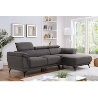 Contemporary Sectional with Adjustable Headrests