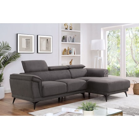 Sectional with Adjustable Headrests