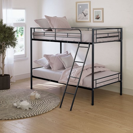 Twin over Twin Metal Bunk Bed