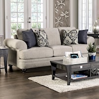 Miramar Transitional Sofa with Low Rolled Arms
