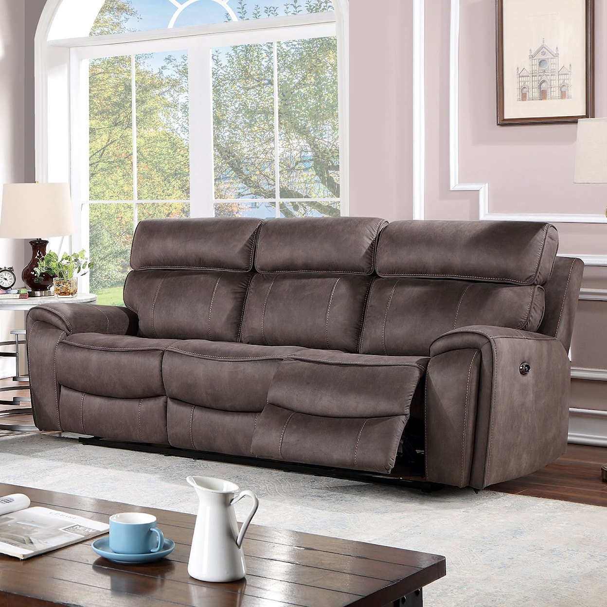 Furniture of America - FOA CLINT Power Reclining Sofa