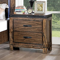 Rustic Albali Nightstand with USB Port