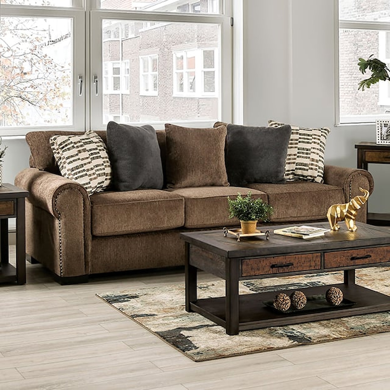 Furniture of America Laredo 2-Piece Living Room Set