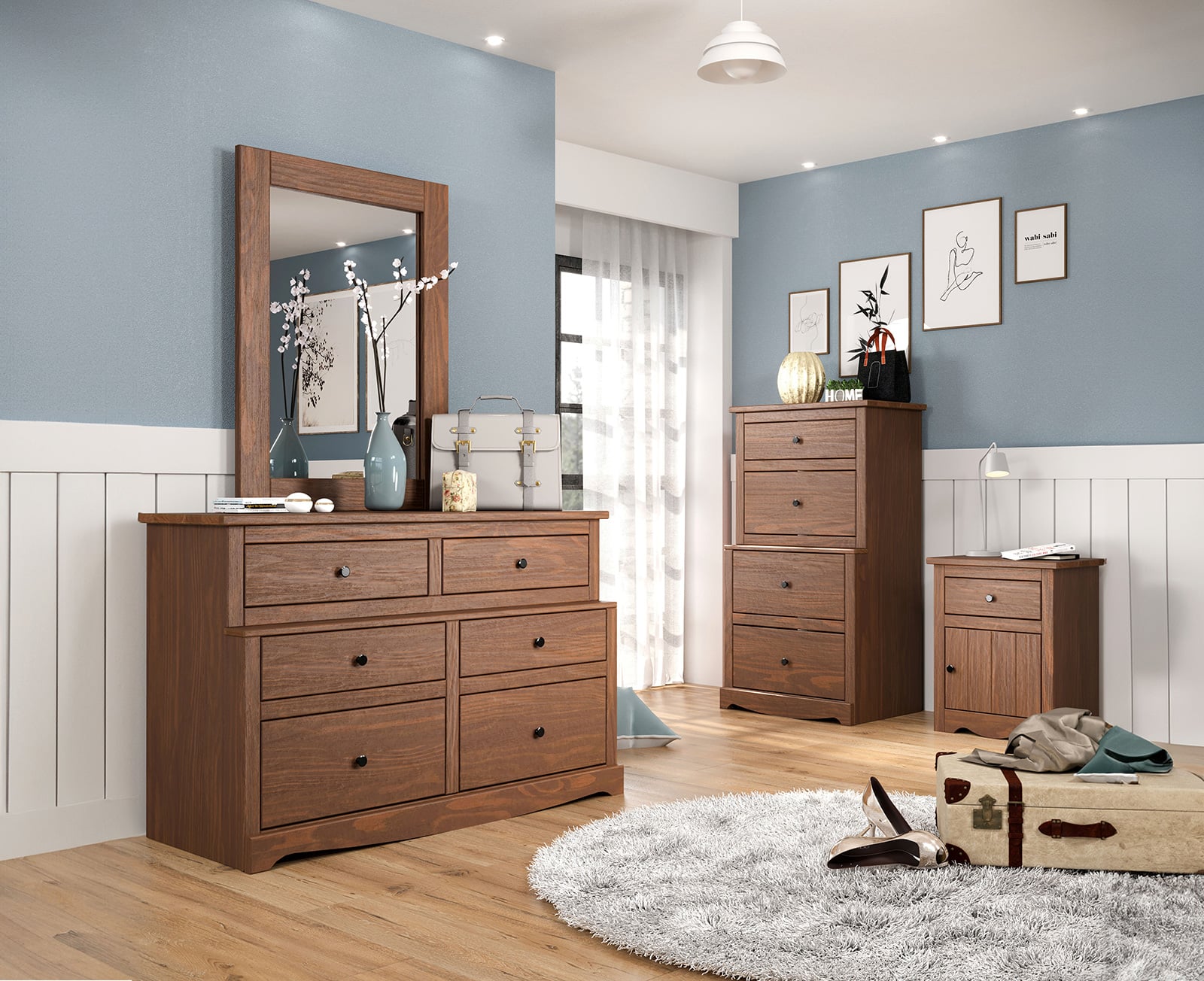 Furniture of America Stavros 1-Drawer Nightstand