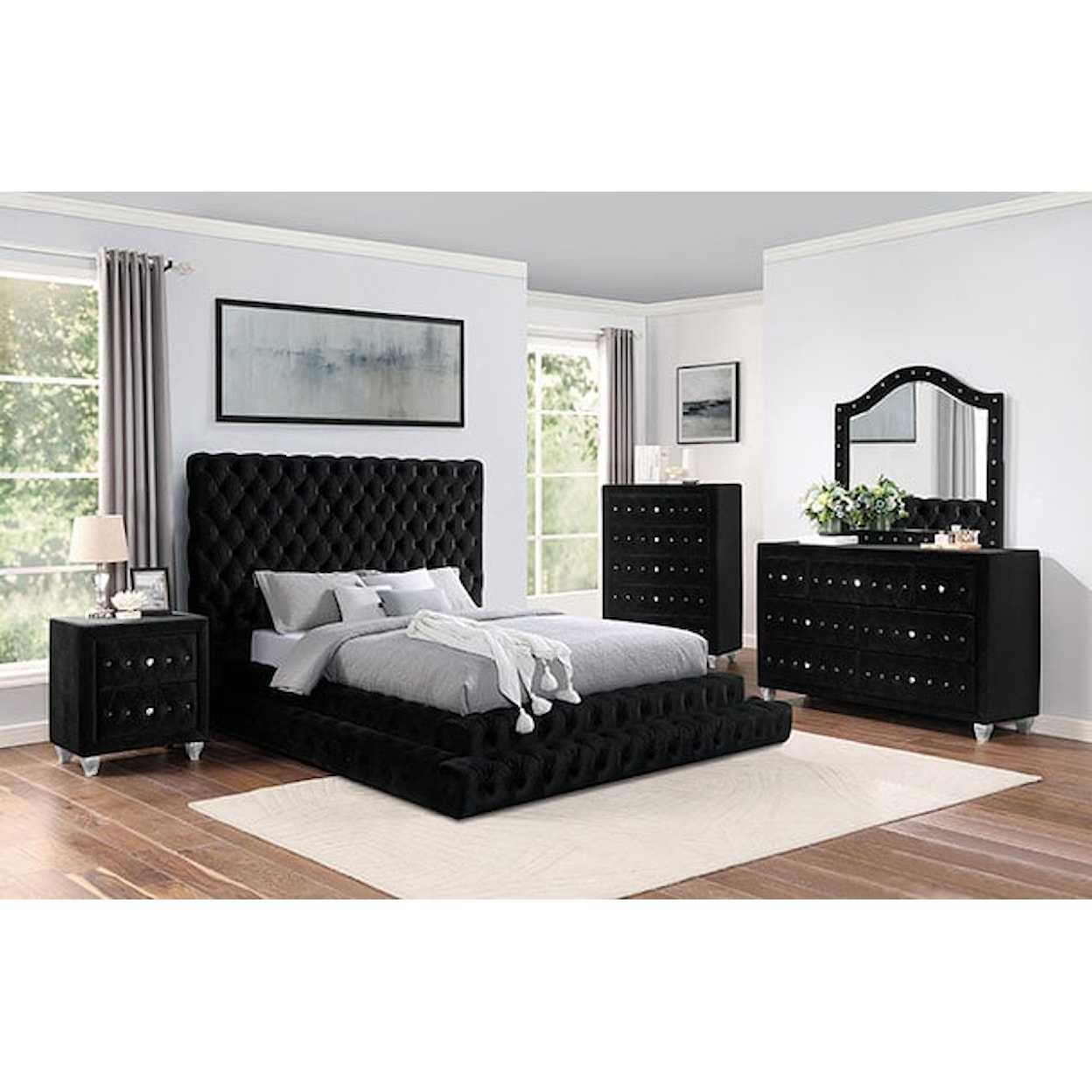 Furniture of America Stefania King Low-Profile Bed