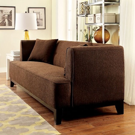 Loveseat with Exposed Wooden Legs