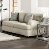 Furniture of America - FOA Salisbury Loveseat with Round Bun Legs