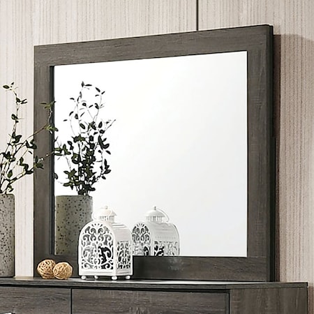 Dresser Mirror with Grey Trim