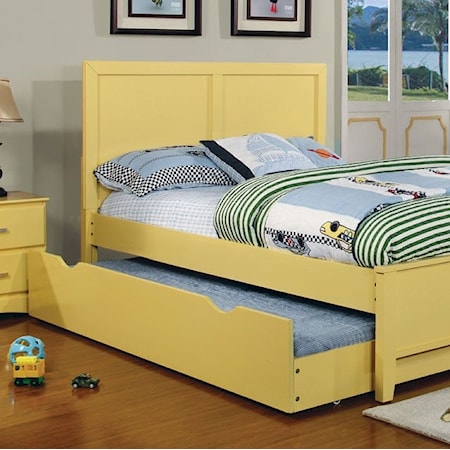 Transitional Twin Youth Platform Bed with Trundle