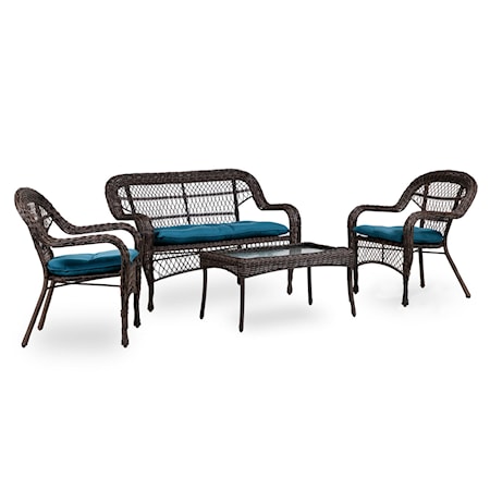 4-Piece Wicker Seating Group