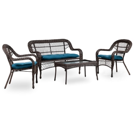 4-Piece Wicker Seating Group