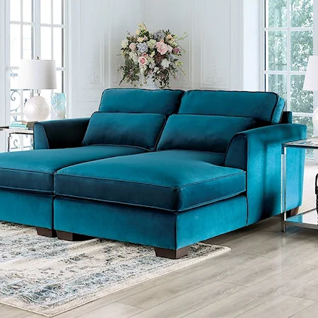 Contemporary Double Chaise Sectional