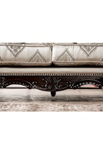 Furniture of America Veracruz Traditional Sofa with Carved Details