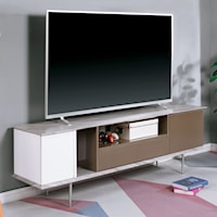 Contemporary 70" TV Console with Open Shelves