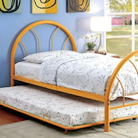 Contemporary Youth Twin Bed with Trundle