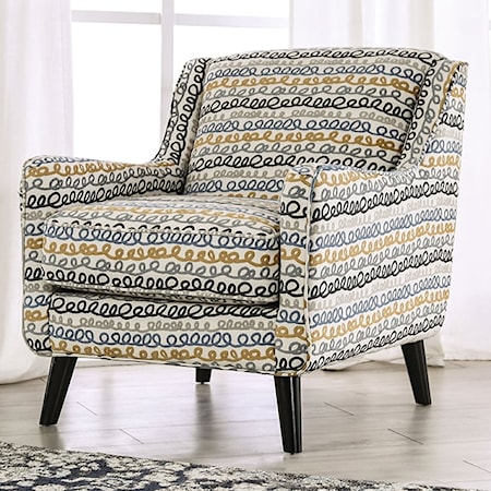 Transitional Accent Chair with Welt Trim