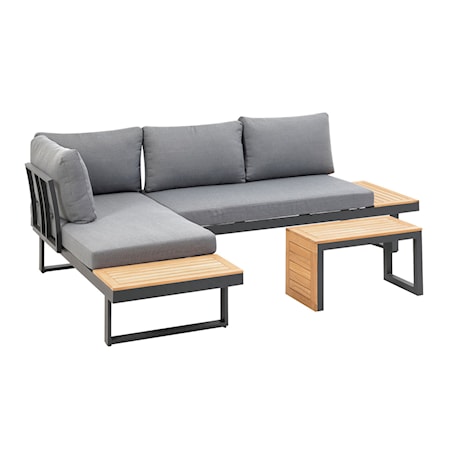 Modular Sectional with Attached Tables