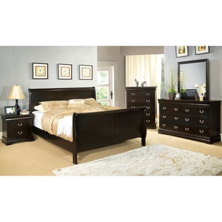  Queen Sleigh  Bed