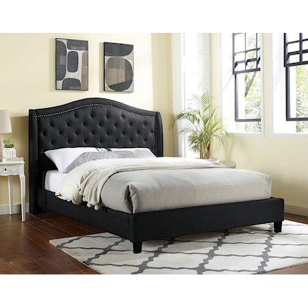 Queen Bed, Black