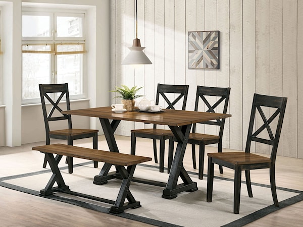 Two-tone 7-Piece Dining Set