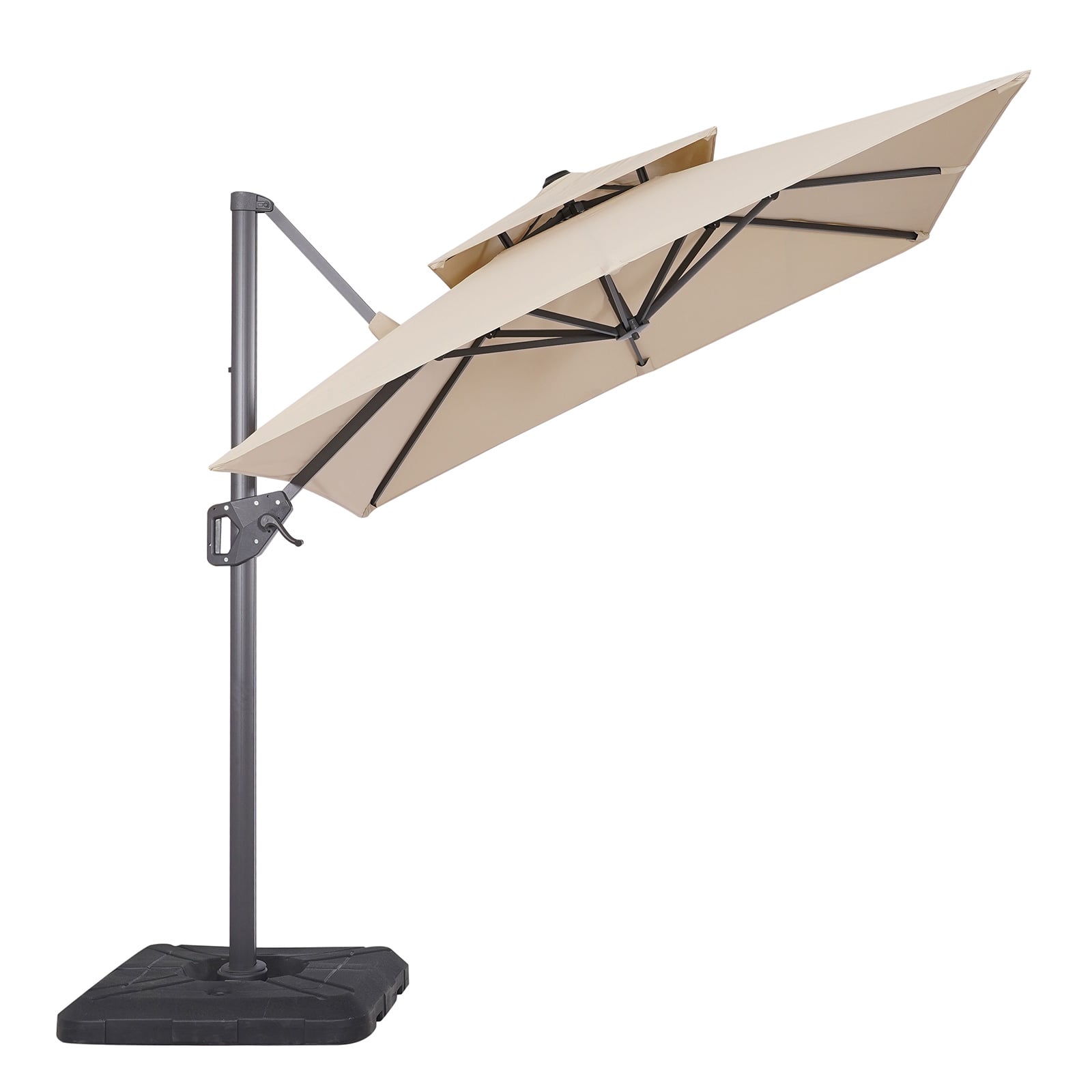 Furniture of America Fida 8' Cantilever Umbrella with Base
