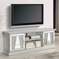 Glam 60" TV Stand with Acrylic Diamond Encrusted Accents
