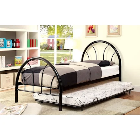 Contemporary Youth Full Bed with Trundle