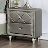 Furniture of America - FOA Xandria 2-Drawer Nightstand with Diamond Tufting