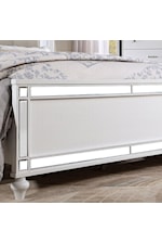 Furniture of America Brachium Contemporary King Bed with LED Light Trimmed Headboard