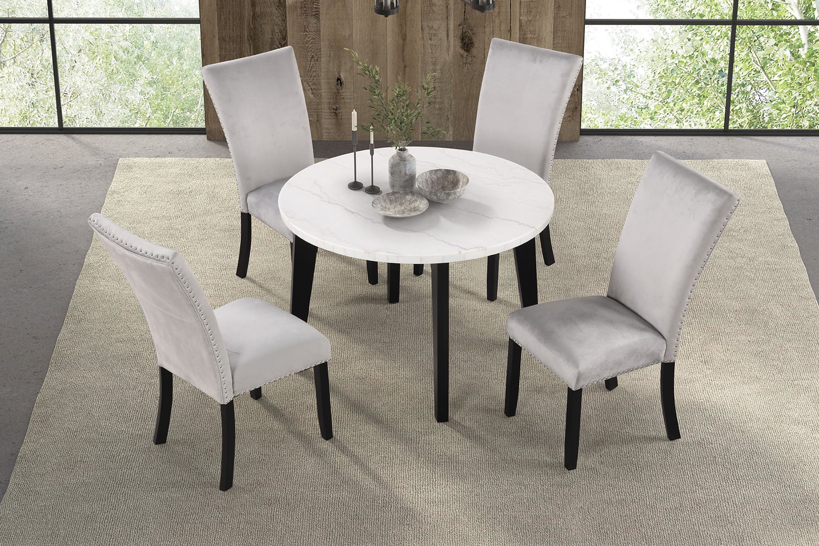 Furniture of America Sabro Round Dining Table