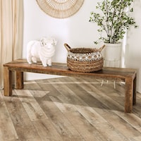 Rustic Solid Wood Accent Bench