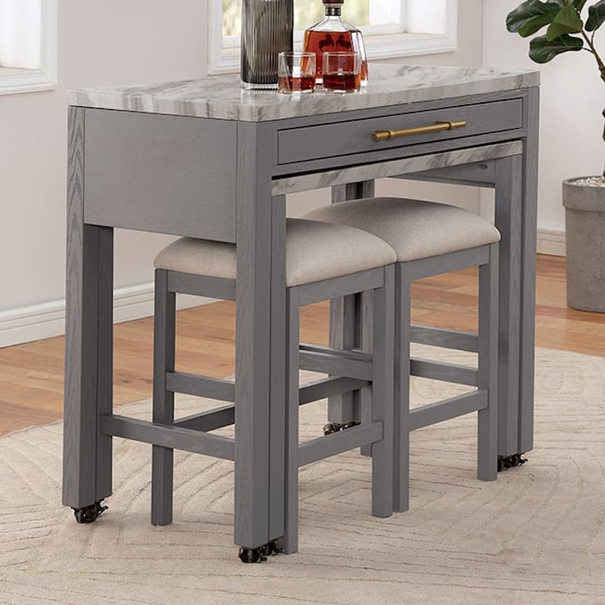 Furniture of America Whitehall Counter Height Table