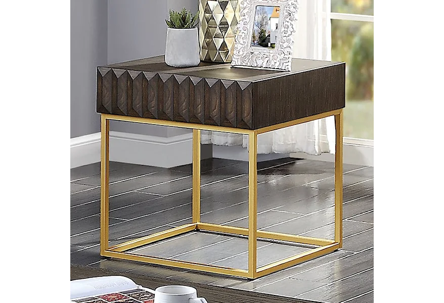 Augsburg End Table by Furniture of America at Dream Home Interiors