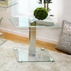 Furniture of America Richfield  End Table with Glass Top