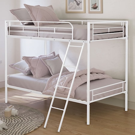 Twin over Twin Metal Bunk Bed