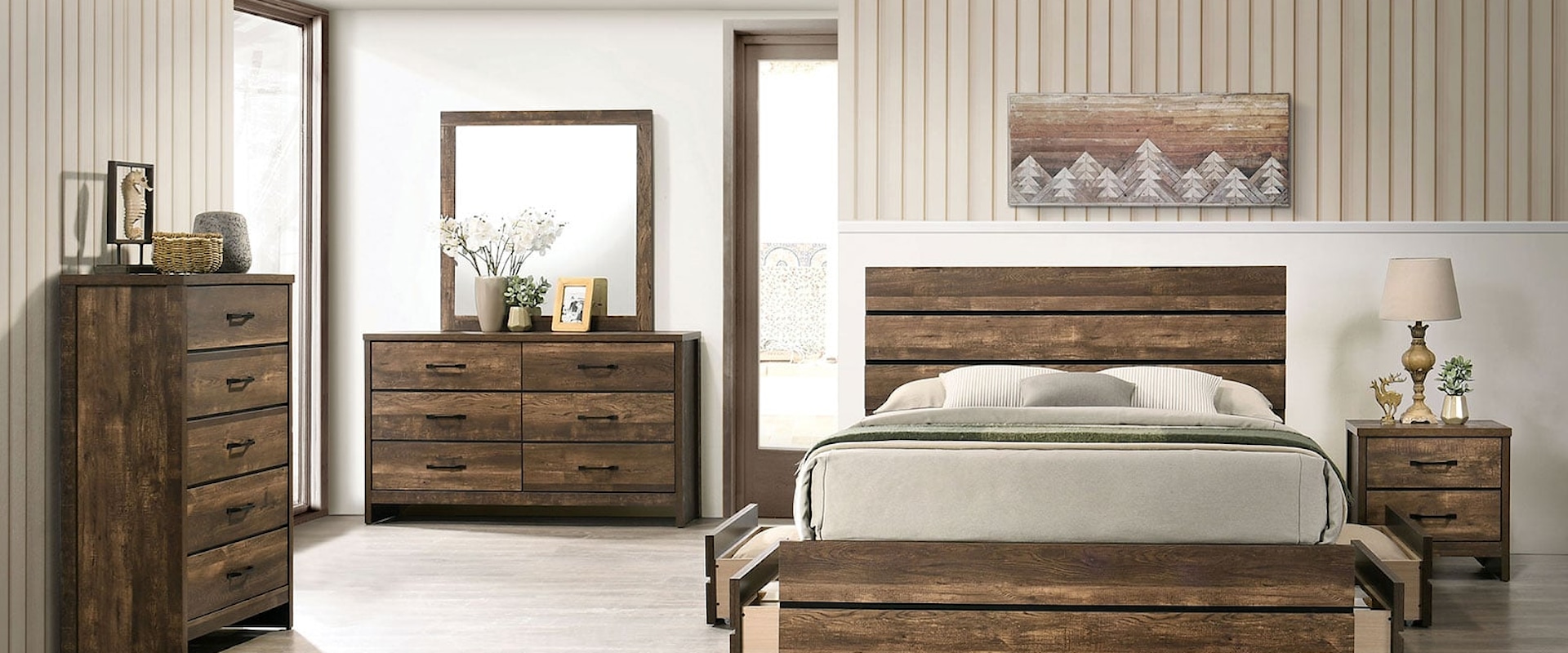 Contemporary 5-Piece Bedroom Set - Queen