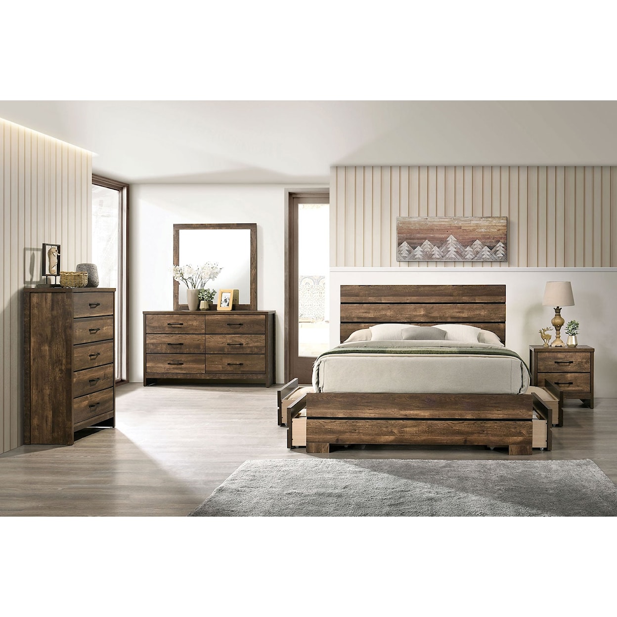 Furniture of America - FOA DUCKWORTH Queen Storage Bed