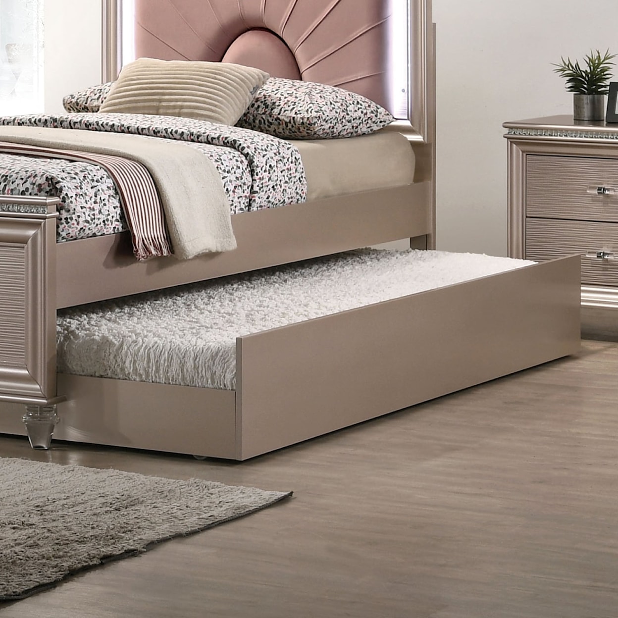 Furniture of America - FOA Allie 4-Piece Full Bedroom Set with Trundle