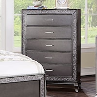Glam 5-Drawer Chest with Felt-lined Top Drawer