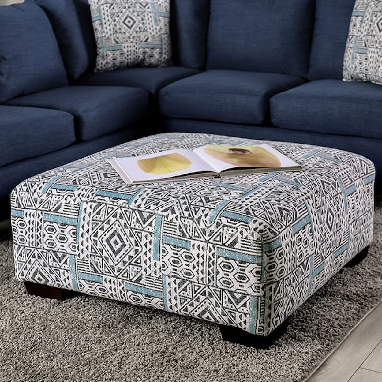 Furniture of America Bayswater Ottoman