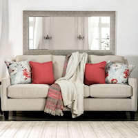 Transitional Sofa with Sloped Arms